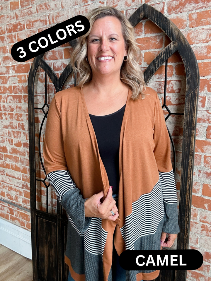 Fall Oasis Color Block Cardigan-3 Colors