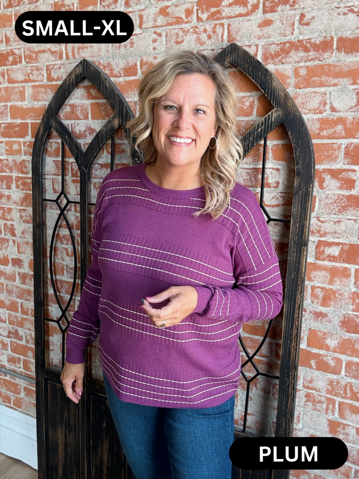 It's Always A Yes Striped Sweater-3 Colors