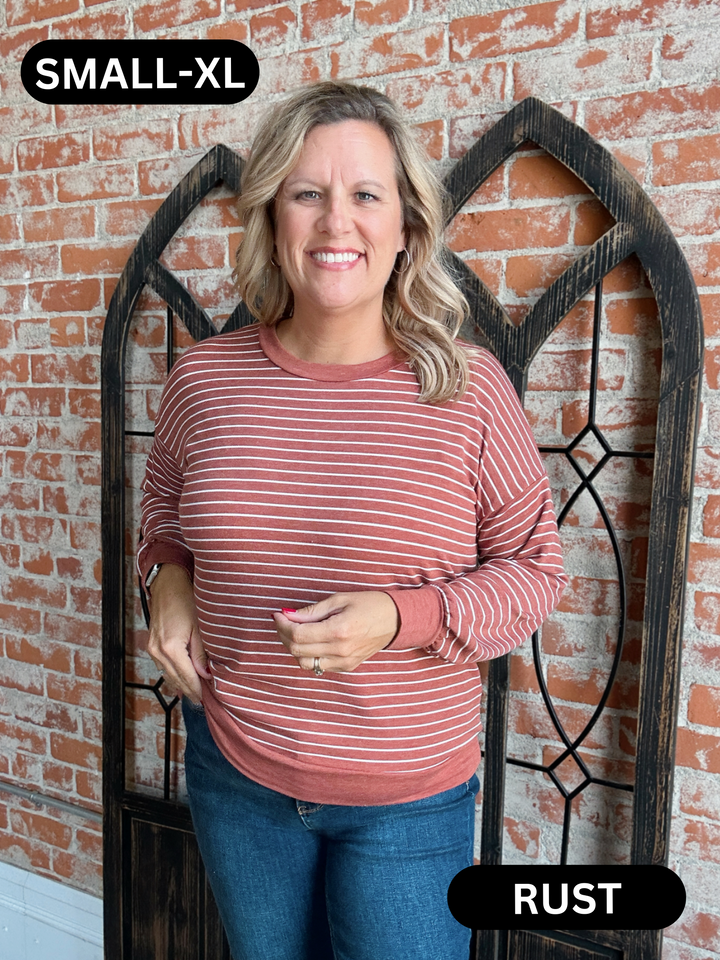 My New Favorite Stripe Long Sleeve-3 Colors