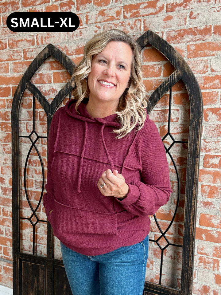 Check It Out Maroon Hoodie