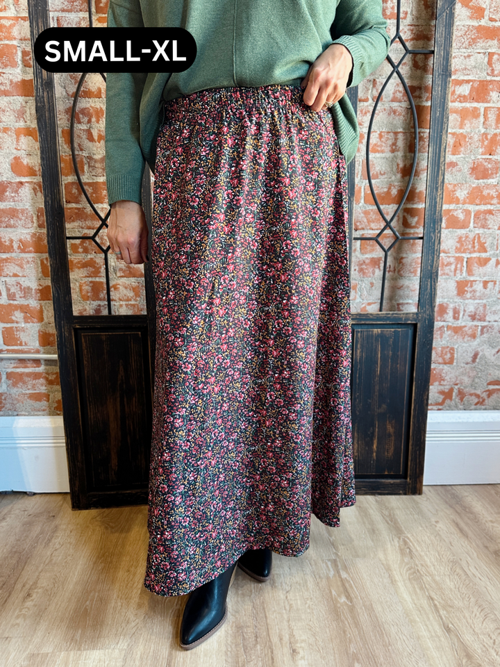 Lovely Floral Maxi Skirt