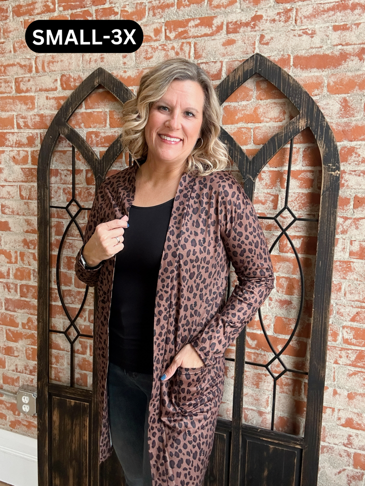 Make It Fun Leopard Knit Cardigan