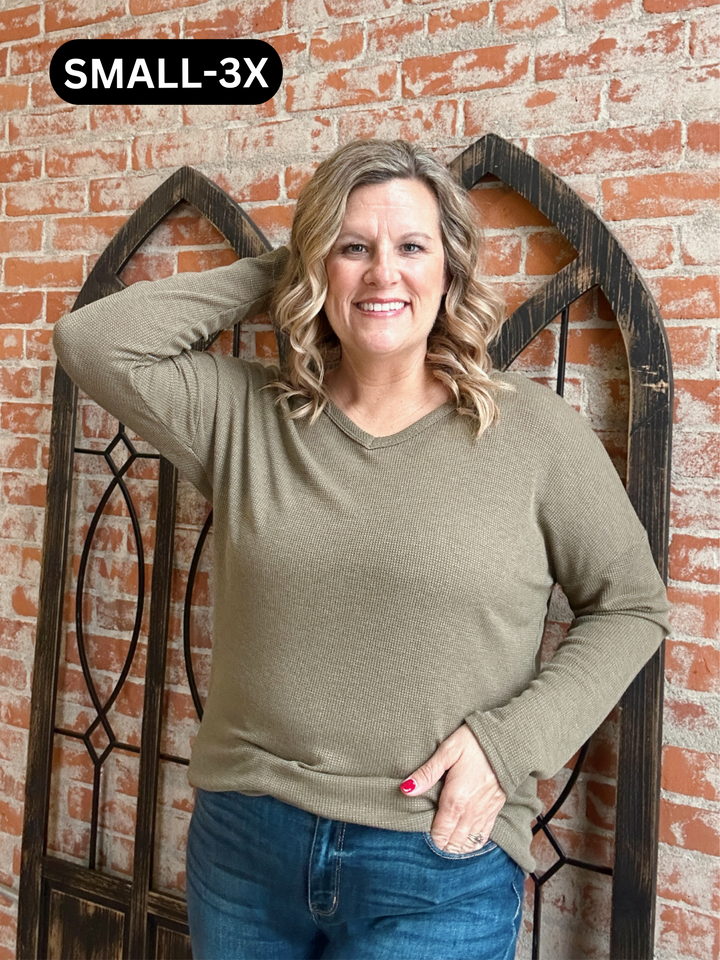 Honeyme Gem Olive Long Sleeve