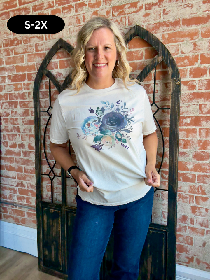 Baby Blue's Floral Bouquet Graphic Tee
