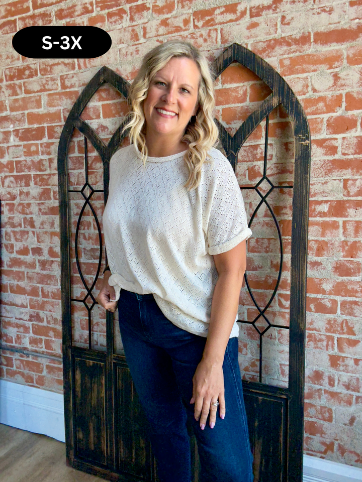Keep It Muted Crochet Tee