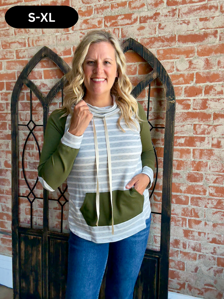 Summer's End Cowlneck-Olive