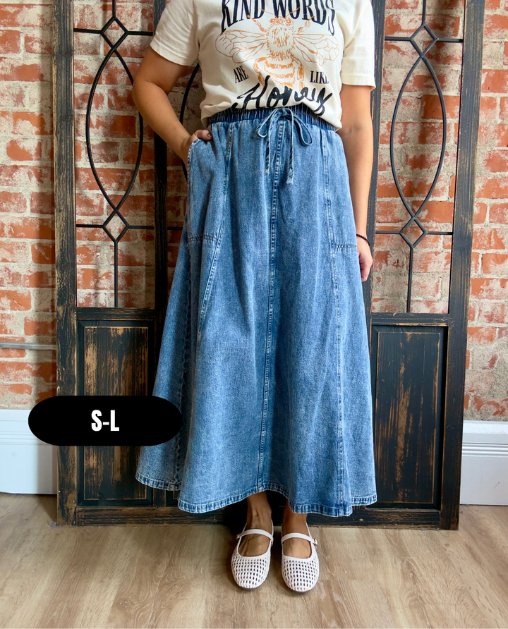 Through It All Denim Skirt