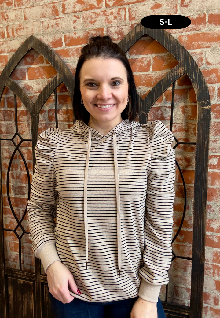 Feelin' Pretty Striped Hoodie