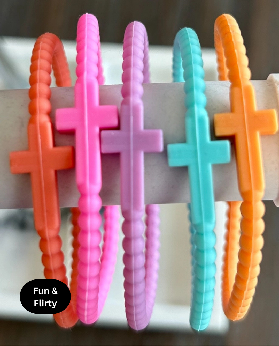 Show Your Faith Silicone Bracelets Set of 5-Multiple