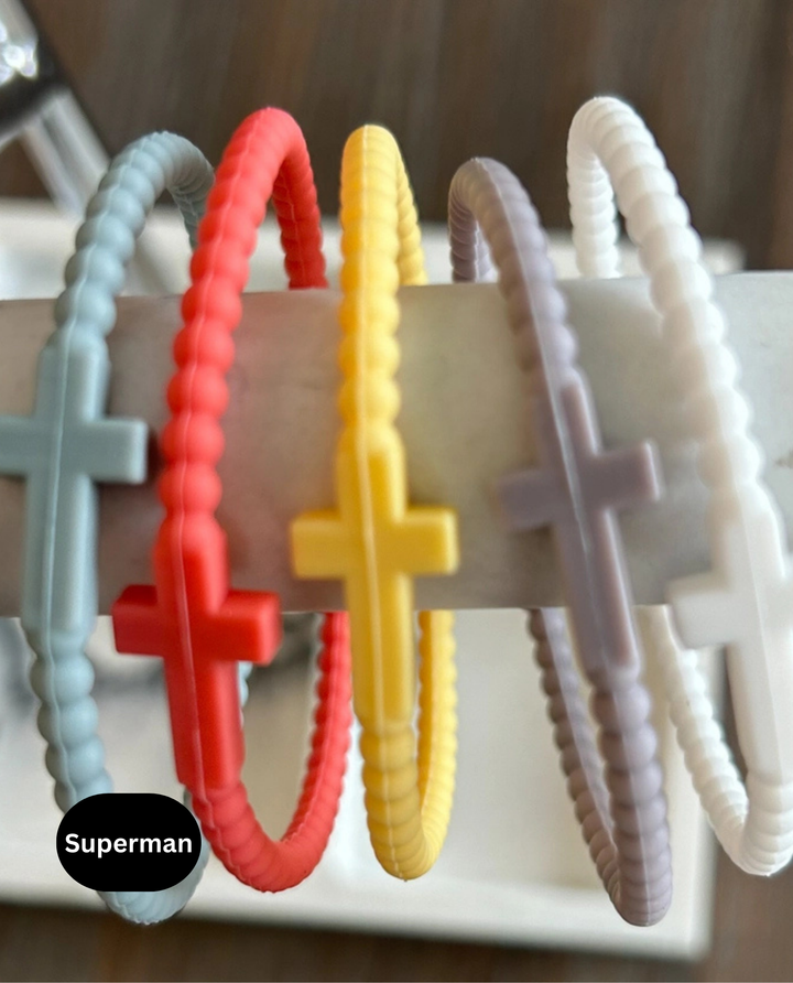Show Your Faith Silicone Bracelets Set of 5-Multiple