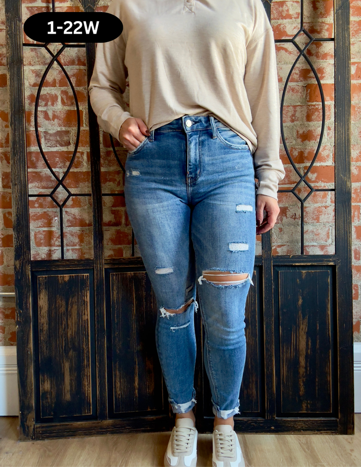 Lovervet Pull Me In Distressed Skinny