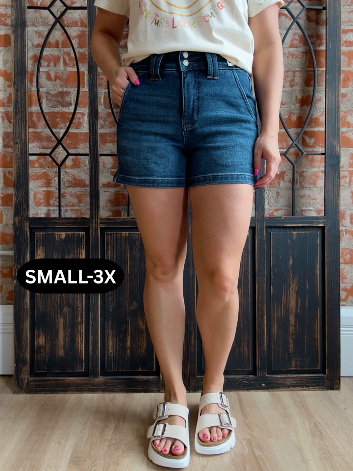 Judy Blue Double Threat Shorts