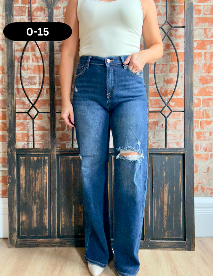 Risen In My Head Wide Leg Jean