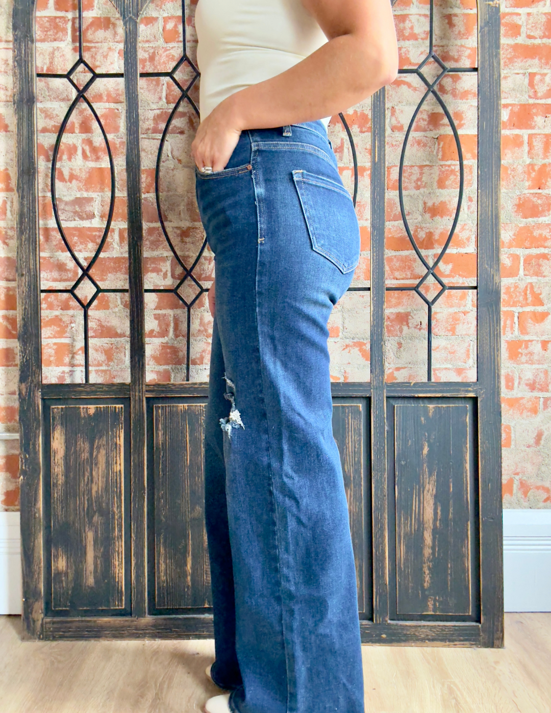 Risen In My Head Wide Leg Jean