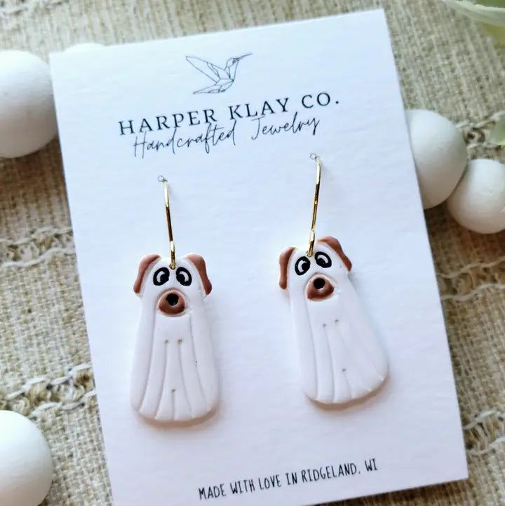 Spooky Cute Dog Ghost Earring