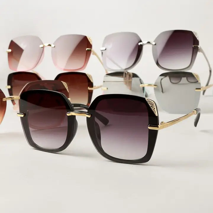 Women's Square Rhinestone Sunglasses