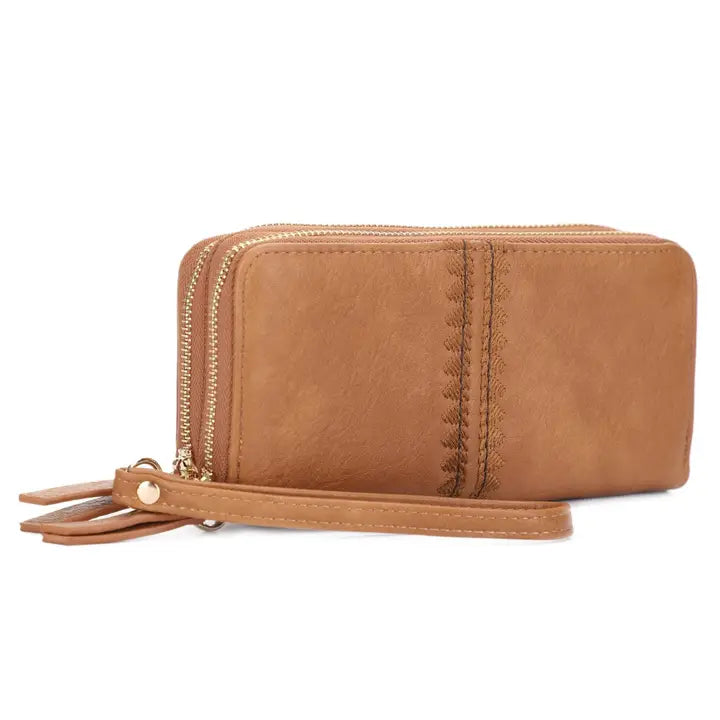Sherri Double Zipper Wallet