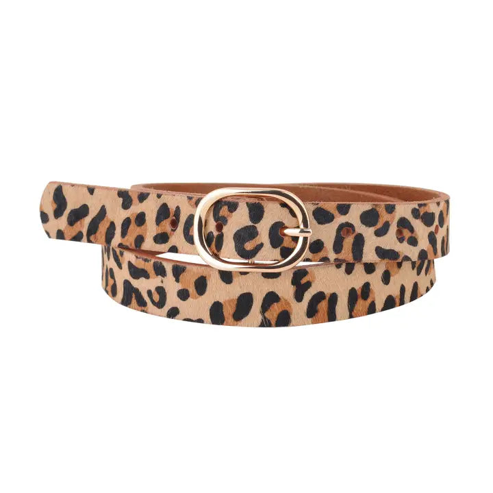 Textured Leopard Belt