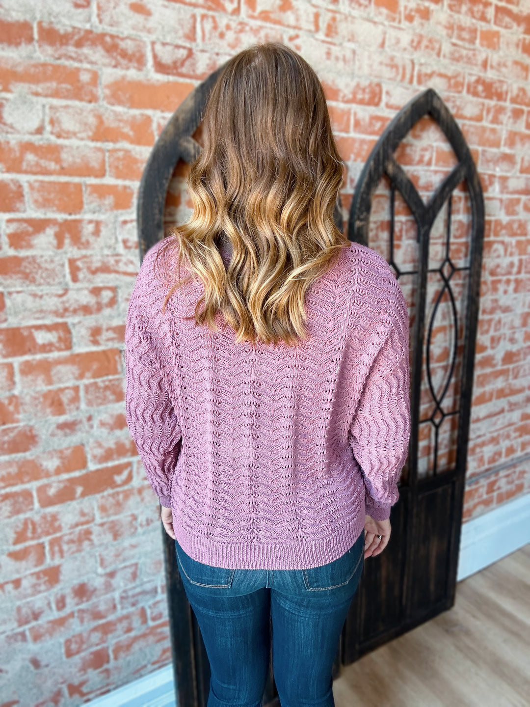 Leave It All Behind Dusty Plum Sweater