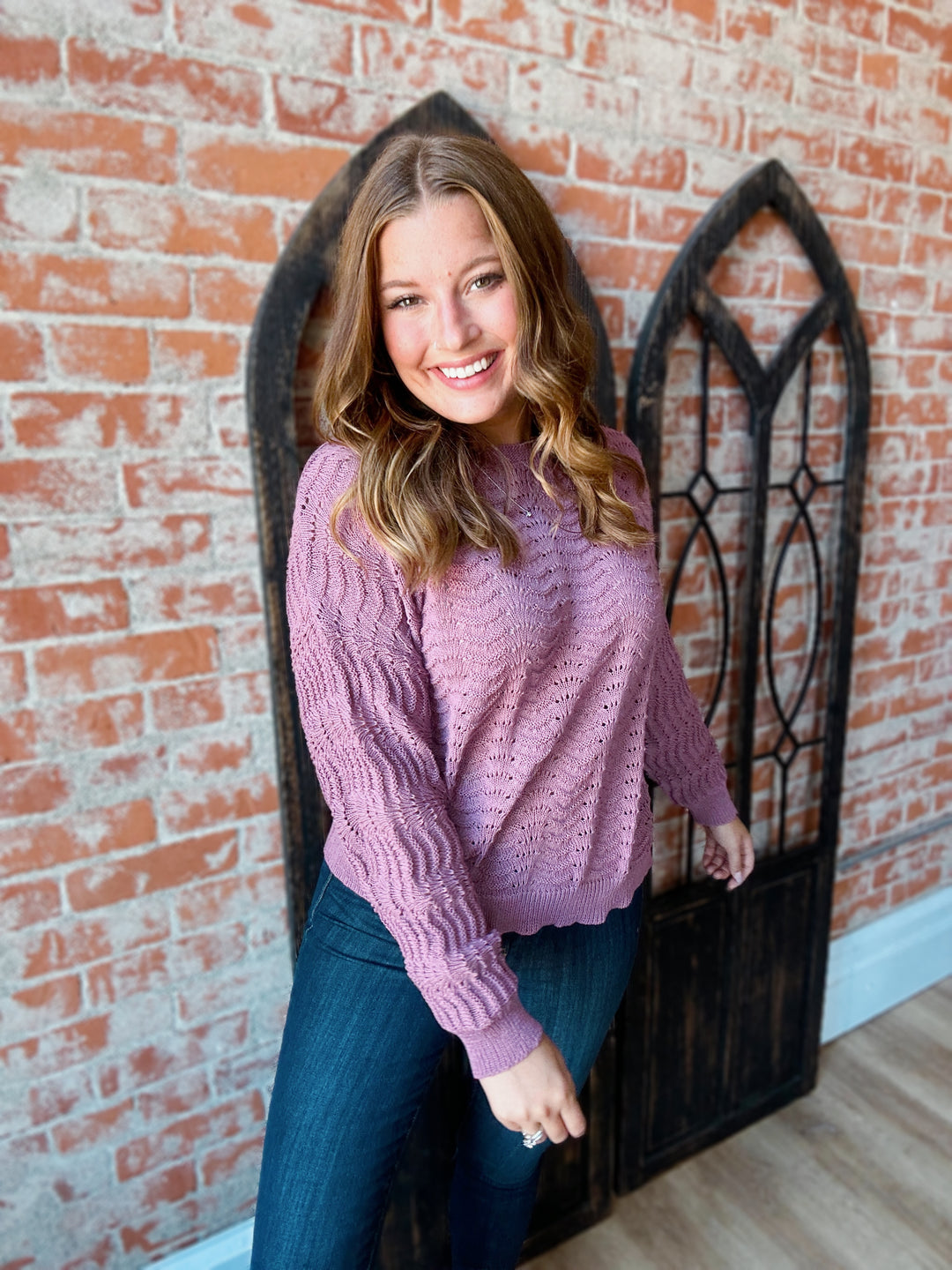 Leave It All Behind Dusty Plum Sweater