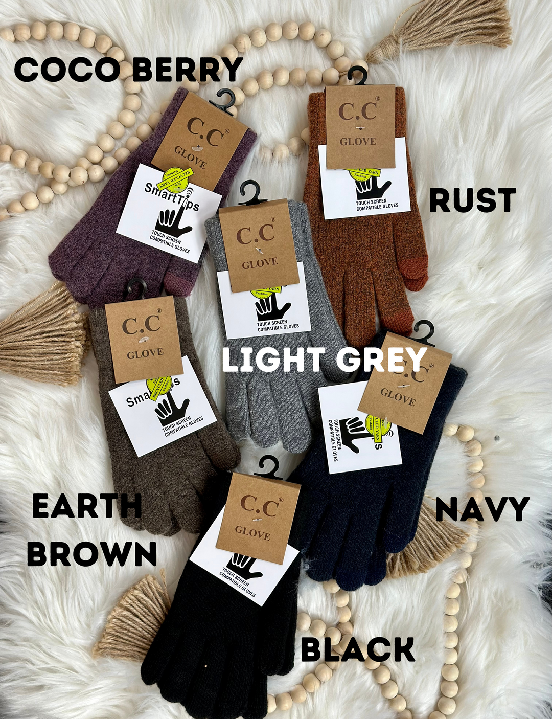C.C. Soft Recylced Yarn Gloves- Multiple